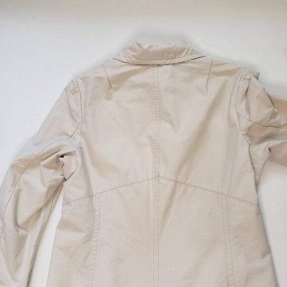 H&M Trench Coat Women's 10 Beige Khaki Cotton Twill Preppy Light Academia EUC - Picture 9 of 16